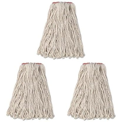 Rubbermaid Commercial Cut End Cotton Mop, Removes Dirt, Grease and Stains, Indoor and Outdoor Use 16 Oz.,White (Pack of 3) - size: 16 Oz. (Pack of 3), style: Single