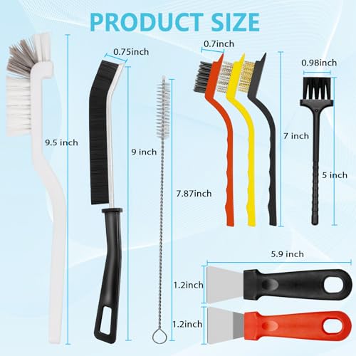 15PCS Crevice Cleaning Brush Grout Brush, Straw Cleaner Brush, Hard Bristle Cleaning Supplies for Bathroom, Kitchen, Window Sill, Tile Corners & Household Deep Cleaning