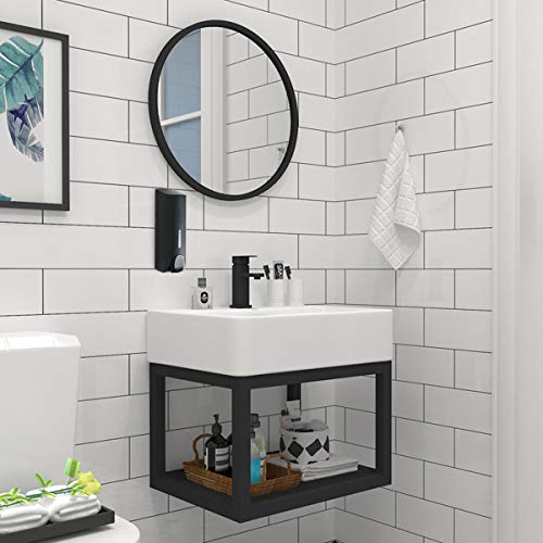 AUMIO Shampoo and Conditioner Dispenser, No Drill Wall Mounted Shower Dispenser, Black, Single Chamber, 350ml - color: Black 1 Chamber