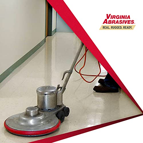 Virginia Abrasives Green Floor Maintenance Pads, Heavy Duty Non-Woven Scrub Pads for Floor Scrubber Machine & Orbital Machines, Deep Cleaning & Light Stripping for Heavily Soiled Floors, 20" - 5 Pack - size: 20"