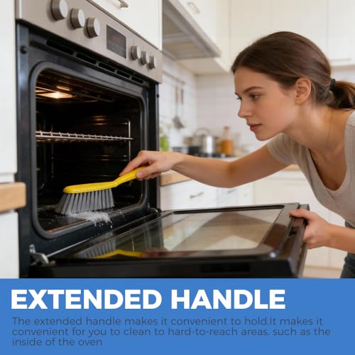 Household Kitchen Cleaning Brush | Comfort Grip Handle Durable Scrub Brush for Stain Removal 29-2 - color: Dust Sweeper