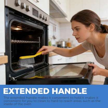 Household Kitchen Cleaning Brush | Comfort Grip Handle Durable Scrub Brush for Stain Removal 29-2 - color: Dust Sweeper