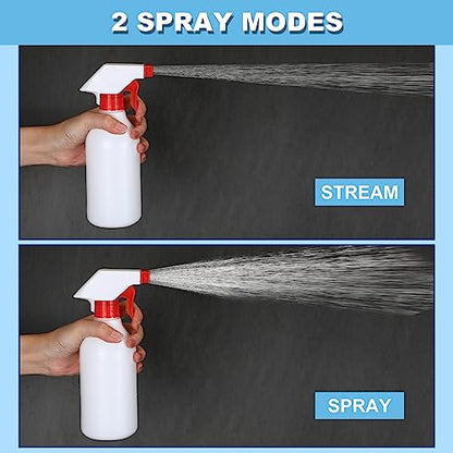 Tanlade 30 Pack Plastic Spray Bottles 16 oz Leak Proof Squirt Bottle Refillable Empty Bottles Spray Water Bottle Mist Sprayer with Red Nozzles for Hair Essential Oil Cleaning Solutions Plants Pets - color: Red