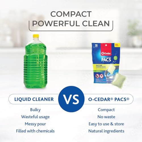 O-Cedar Quickwring Bucket & MF Cloth Mop + 1 Citrus PAC (Variety Pack) - size: QW +1 MF W/Citrus PACS