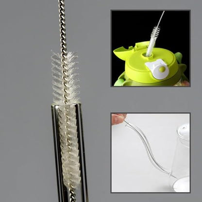 12 Pcs Straw Brushes, Straw Cleaning Brush, Small Cleaning Bottle Brush Set, Stainless Steel Straw Brushes, Reusable Straw Cleaner Brush, for Bottle Glasses Straw Cleaning