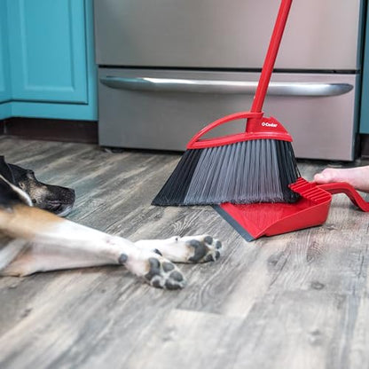 O-Cedar Pet Pro Broom with Step-On Dustpan | Remove 99% with One Sweep | Removes 3 Times More Pet Hair | Quiet Cleaning Tool for Cat and Dog Owners - size: PowerCorner Pet Pro Broom