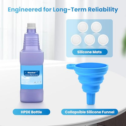 Bisenkud Leak-Proof Refillable Bottle for Swiffer® Wet Jet™ Mop | 1250mL, 42.3 fl oz, Empty HDPE Solution Bottle, Leak-Proof Cap, Reusable Floor Cleaning Bottle, Not for PowerMop