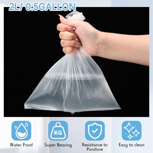 240 Counts Mini Trash Bags 0.5 Gallon Tiny Garbage Bags Small Pet Bags Strong Trash Bags Trash Can Liners for Car Kitchen Office Desktop Mini Trash Can Wastebasket Bin, 16 Rolls(White) - color: White