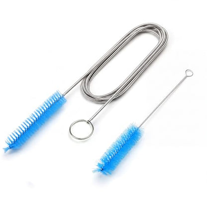 2PCS Flexible Long Drain Brush, 78 Inch Nylon Stainless Steel Tube Cleaning Brush, Slim Long Hose Pipe Cleaning Tool for Auto Sunroof Drain Hole, Car Fridge, Kitchen Sink (Single End-Blue) - color: Single End-blue