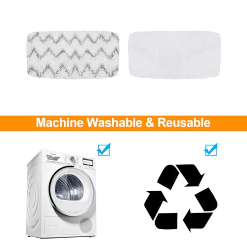 10 Pack 1543A Steam Mop Pads for Bissell PowerFresh Vac & Steam 2747A, Bissell Symphony Pet Steam Mop Pads 1132 1543 1652 1252 1606670 1543A 1632 1132A 1530 11326 - color: 10 Pack 1132