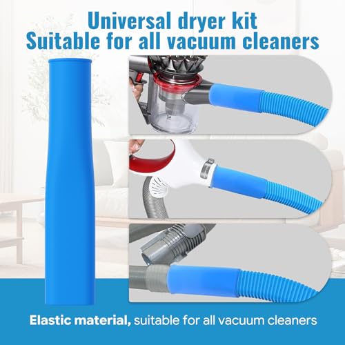 Dryer Lint Vacuum Attachment Compatible with Cordless Vacuum Cleaner, Flexible Dryer Vent Cleaner Kit Lint Dryer Lint Brush and Vacuum Hose Attachment with Universal Connector, Quickly Lint Remover - style: 【Universal model】Dryer Vent Cleaner Kit
