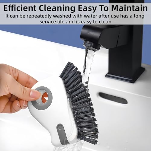 2 in 1 Groove Cleaning Brush,Window Track Cleaner, Effective Window Sill Cleaner Tool Perfect for Sliding Door Tracks and Glass Door Grooves for Home Bathroom Kitchen Use