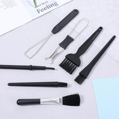 7 Pcs Keyboard Cleaning Kit with Keycap Puller Switch Puller Multifunctional Keycaps Removal Tool Mini Anti-Static Dust Brush Keyboard Key Remover for Computer Keyboards Motherboard Camera Small Space