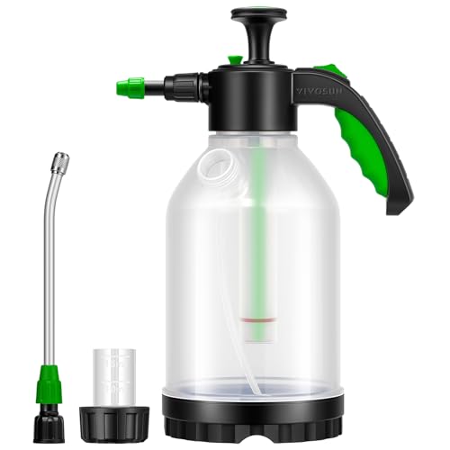VIVOSUN 50oz Pump Sprayer, Portable Water Spray Bottle for Spraying Plants, Flowers, Weeds and Cleaning, Hand Pump with Side Filling Port, Measuring Cup, Adjustable Nozzles - size: 50oz
