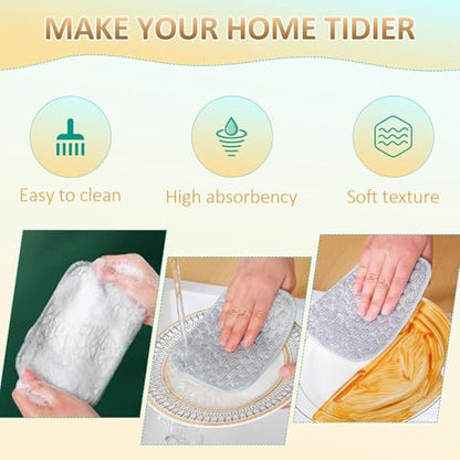 2026 New Powerful Cleaning Non Scratch Wire Dishcloth Rag for Wet and Dry, Double-Sided Steel Wire Scrubbing Cleaning Cloth for Kitchen Cookware, Sinks, Dishes. (5 Pcs) - color: 5 Pcs