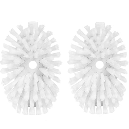 Dish Brush Refills, Dish Scrubber Replacement Heads Compatible with OXO Soap Dispensing Dish Brush, Nylon Bristles with Built-in Scraper, Suitable for Non-Stick Cookware, 2 Pack - color: 2 Pack, White