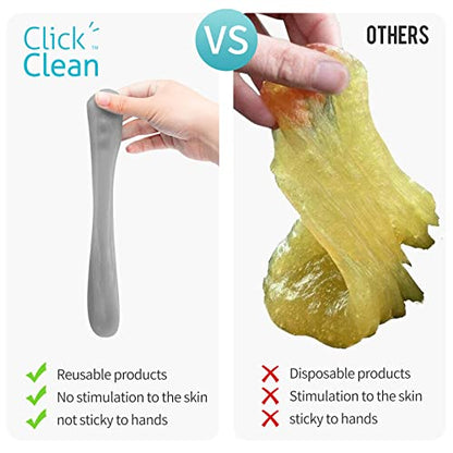 CLICK CLEAN Cleaning Gel for Car, 7oz Car Detailing Tools, Cleaning Putty Gel, Car Interior Cleaner Universal Dust Cleaner for Keyboard, Laptop, Air Vents - color: Gray