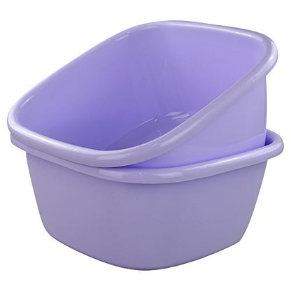 Jekiyo 16 Qt Purple Wash Basin, Large Plastic Tubs, 2-Pack