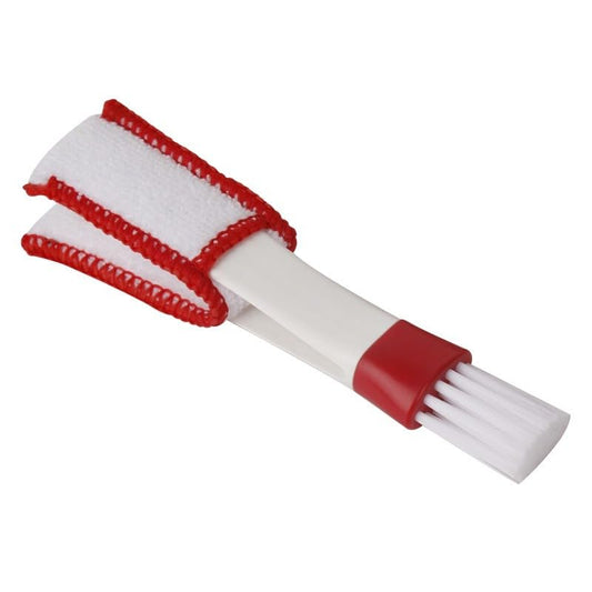1pc Car Interior Air Conditioner Swing Page Gap Air Outlet Cleaning Brush Double-Head Dust Brush Keyboard Brush (red&White) - color: Red&white