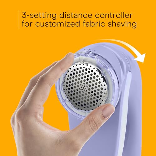 Conair Fabric Shaver and Lint Remover, Battery Operated Portable Fabric Shaver, Lavender - color: Lavender
