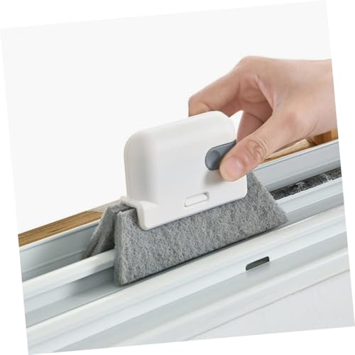 3pcs Multifunctional Groove Cleaning Brush Set Soft Brush for Window Track Crevice Gap Cleaning Tool for Home Office Use Gray Ginger Orange Red