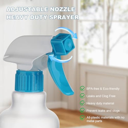 Spray Bottles Plastic Spray Bottle for Hair Mist/Stream Heavy Duty Empty Spray Bottles for Cleaning Solutions, Plants, Cooking (16.9oz-Blue) - color: 16.9oz-Blue