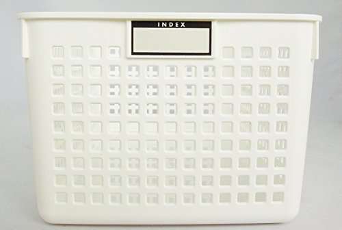 Inomata Chemical Storage Basket, Name Basket, Wide, White, Set of 5