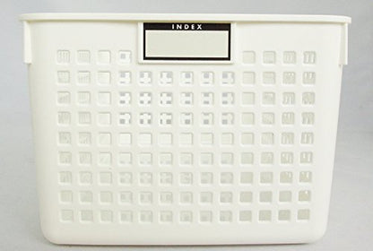 Inomata Chemical Storage Basket, Name Basket, Wide, White, Set of 5