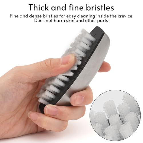 Vegetable and Fruit Cleaning Brush, 304 Stainless Steel Cleaning Brush, Microfiber Scrubbing Pad, Multipurpose Kitchen Tool (White) - color: White