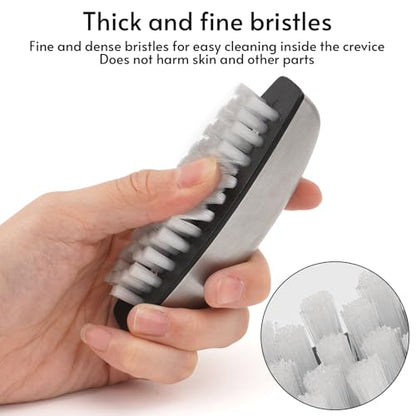Vegetable and Fruit Cleaning Brush, 304 Stainless Steel Cleaning Brush, Microfiber Scrubbing Pad, Multipurpose Kitchen Tool (White) - color: White