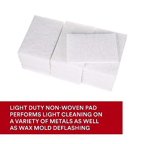 Scotch-Brite Light Cleansing Hand Pad 7445, 6 in x 9 in, Mild Abrasive Hand Sanding Pad, For Metal, Vinyl, Porcelain and Other Delicate Surfaces, Pack of 20