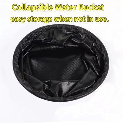 XUDAKAIXIN Grill Brush Collapsible Water Bucket for Grill Cleaning, Camping, and Outdoor Activities (Only Water Bucket No Grill Brush)-Black - style: XUDAKAIXIN Water Bucket
