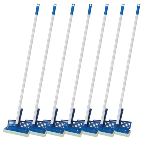 LOLA Squeeze Sponge Mop, 7 Pack - w/ Poly Foam & Natural Cellulose Layer - Absorbs Moisture, Hard Surface Cleaner - Refillable, 9” Wide Head - for Home, Office, Hardwood, Linoleum & Tile Floors - size: 7 Pack