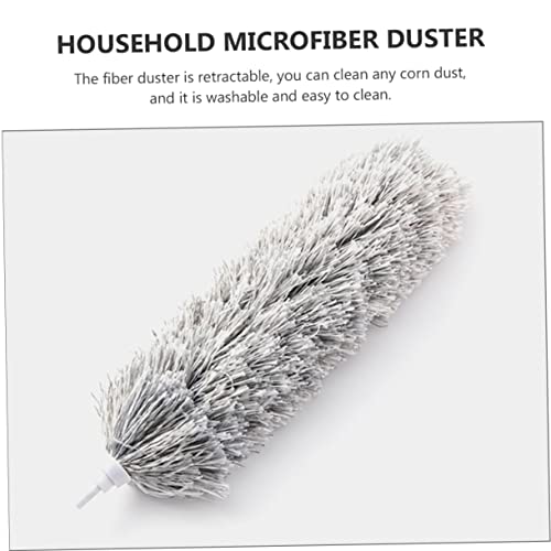 GARVALON 2.8m Extendable Microfiber Sweeping Duster for Car and Home Cleaning Flexible Dust Remover with Durable Fiber Bristles for Furniture Blinds Ceiling Fans and More