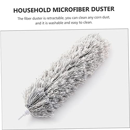 GARVALON 2.8m Extendable Microfiber Sweeping Duster for Car and Home Cleaning Flexible Dust Remover with Durable Fiber Bristles for Furniture Blinds Ceiling Fans and More