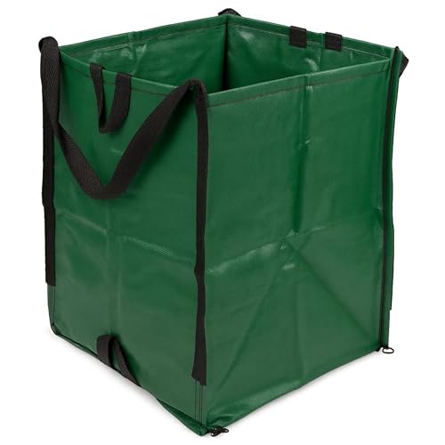 DURASACK Heavy Duty Home and Yard Bags 48-Gallon Reusable Self-Standing Lawn and Leaf Bags Garbage Can with Reinforced Handles, Green - color: Green