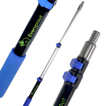 EVERSPROUT 1.5-to-3 Foot Telescopic Extension Pole | Lightweight Sturdy Aluminum Handle | Easy to Use Flip-Tab Lock Mechanism | Twist-On Metal Tip Works for Squeegee, Duster, Paint Roller (Pole only) - size: 3' Pole