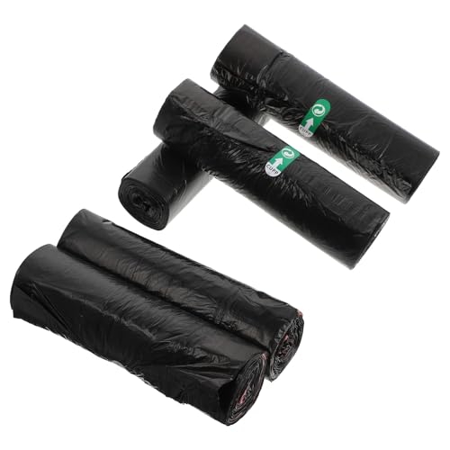 Heavy Duty Drawstring Garbage Bags 45X50 CM 5pcs Thick Black Disposable Trash Bags for Home Kitchen Waste Disposal