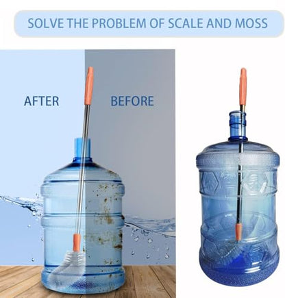 2-Pack Bucket Brush, Kettle Brush, Cleaning Extra Long Bottles, Gallon Jug Cleaner, Water Bottle Cleaner, Stainless Steel，Multi-Scenario