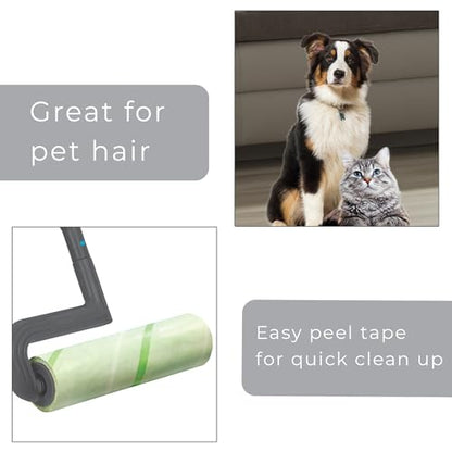 Smart Design Mega Floor Lint Roller Refill - Set of 2 (100 Sheets Total) - Easy-Peel Angled 10 inch Large Adhesive Sticky Sheets - Cleaning, Carpet, Car, Clothes, Dog Cat Fur, and Pet Hair Remover - size: 1 Count (Pack of 1)