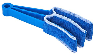 Blind Cleaner Duster Tool, Fan Blade Cleaner, Air Duct Cleaning Tools, Blue Window Blinds Cleaner with Microfiber Sleeve for Fans, Window Blinds, Vents, Shutters…-Superio - size: 1