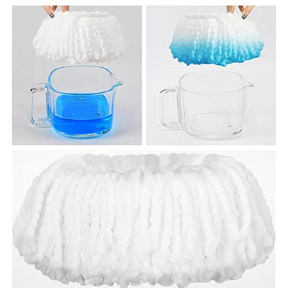 Spin Mop Refills Replacement 360° Microfiber Spin Mop and Bucket Head Round Shape Standard Size Easy Cleaning Spin Mop Systems 6-Pack White - color: White 6 Pack