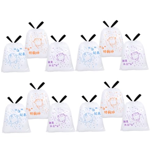 Thickened Portable Refuse Bags 69pcs 50x55cm Drawstring Garbage Bags for Kitchen Trash Cans to 37cm Diameter Household Rubbish Holder High Tenacity
