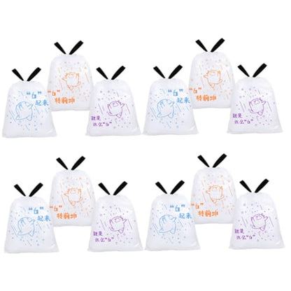 Thickened Portable Refuse Bags 69pcs 50x55cm Drawstring Garbage Bags for Kitchen Trash Cans to 37cm Diameter Household Rubbish Holder High Tenacity