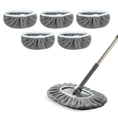 5 Pack Reusable Microfiber Mop Pads - Dry Sweeping Cloths & Wet Mopping Cloths - Washable Wet Pads Refill for Mopping Floors (Mop is not Included), Gray - color: Gray 5-pack