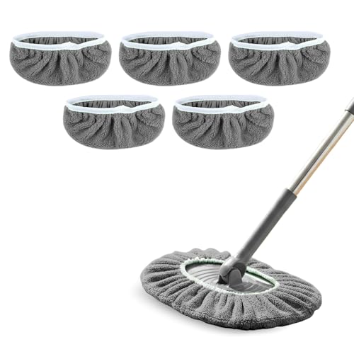 5 Pack Reusable Microfiber Mop Pads - Dry Sweeping Cloths & Wet Mopping Cloths - Washable Wet Pads Refill for Mopping Floors (Mop is not Included), Gray - color: Gray 5-pack