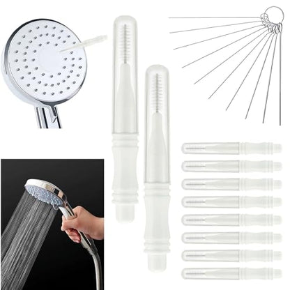 Shower Head Cleaning Brush for Small Holes, 10 Pack Multifunctional Crevice Cleaner with Nylon Bristles for Bathroom Accessories, Sink Faucet & Phone Speaker Grille (White-10pcs) - color: White-10pcs