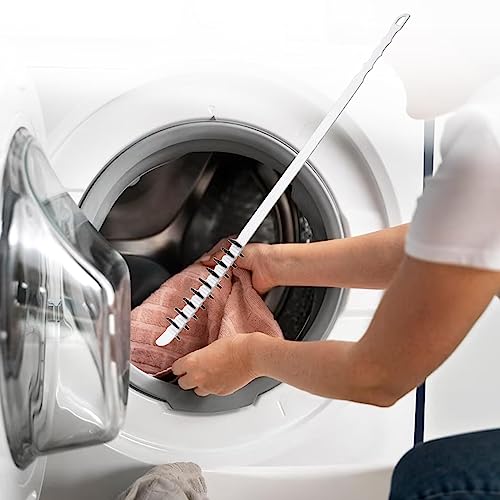 Dryer Vent Cleaner Brush Nylon Double Side Brush Long Flexible Refrigerator Coil Brush for Household Cleaning (White) - color: White