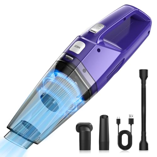 Handheld Vacuum Cordless — 3-In-1 Hand Held Vacuum Rechargeable With 8KPa Suction, Lightweight 1.7 Lbs Handheld Vac, Quick Dust Removal & Cleaning Tool With Accessories Storage For Car, Kitchen & Home