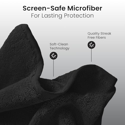 EVEO Electronic Wipes Screen Cleaner - Screen Wipes TV Screen Cleaner Wipes, Computer Screen Wipes, Laptop Screen Cleaner, ipad & Monitor Cleaner, Screen Cleaning Wipes - [90 Wipes + Microfiber Cloth]